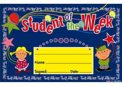 Student Of the Week Award A 020